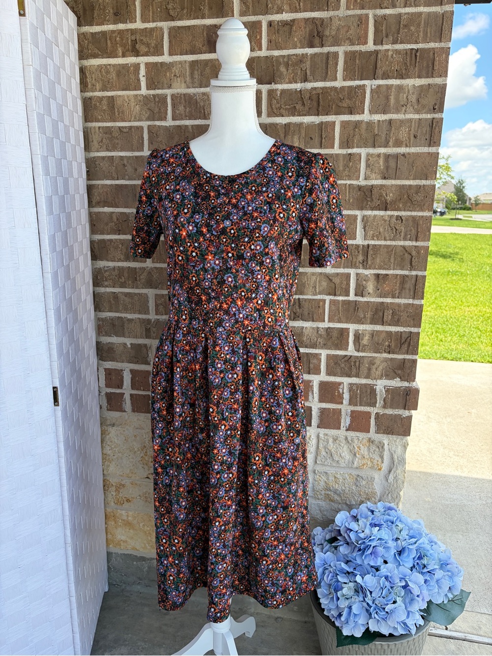 Lularoe Amelia Dress Floral Fit & Flare Midi Dress